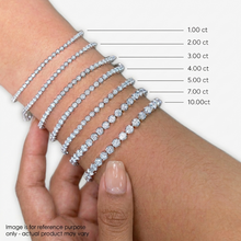 Womens | Tennis Bracelet | 14K White Gold | 3 CTW Round Cut Lab Grown Diamond | F-VS