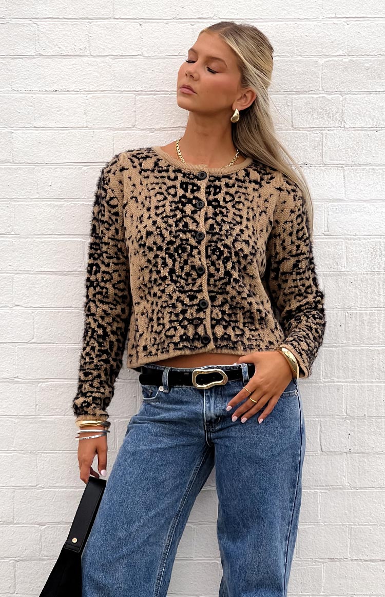 Kahli Cardigan | Leopard Print