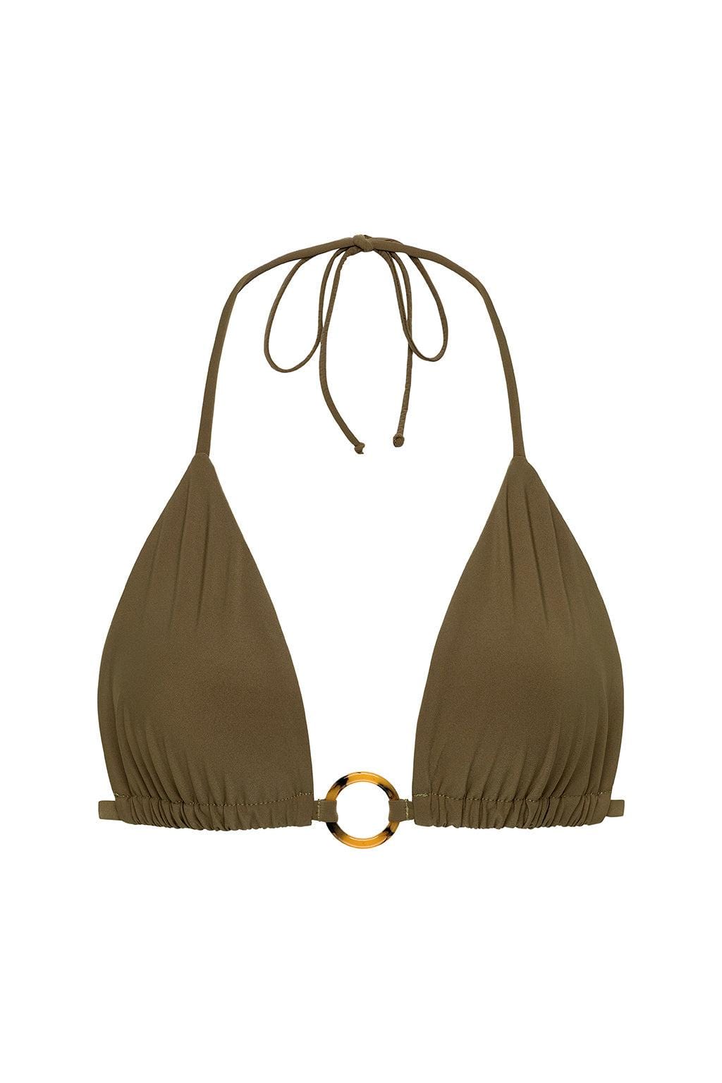 Emma Tori Loop Bikini Top | Khaki