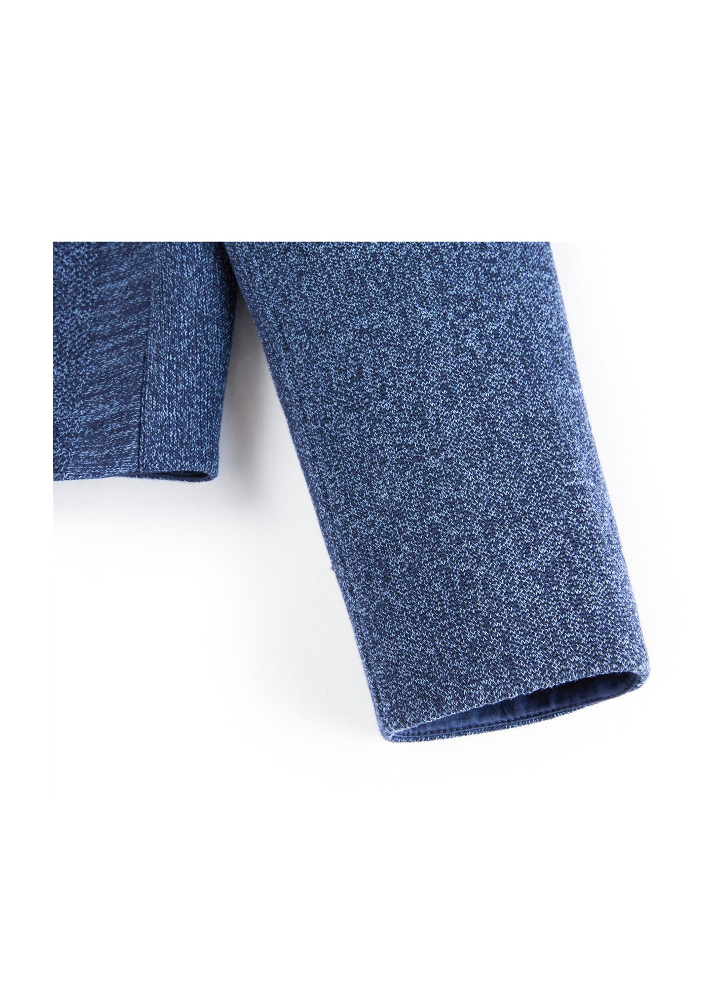 Knit Denim-Look Jacket | Navy