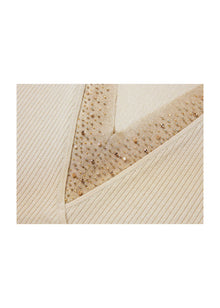 Knit Short Sleeve Top | Beige