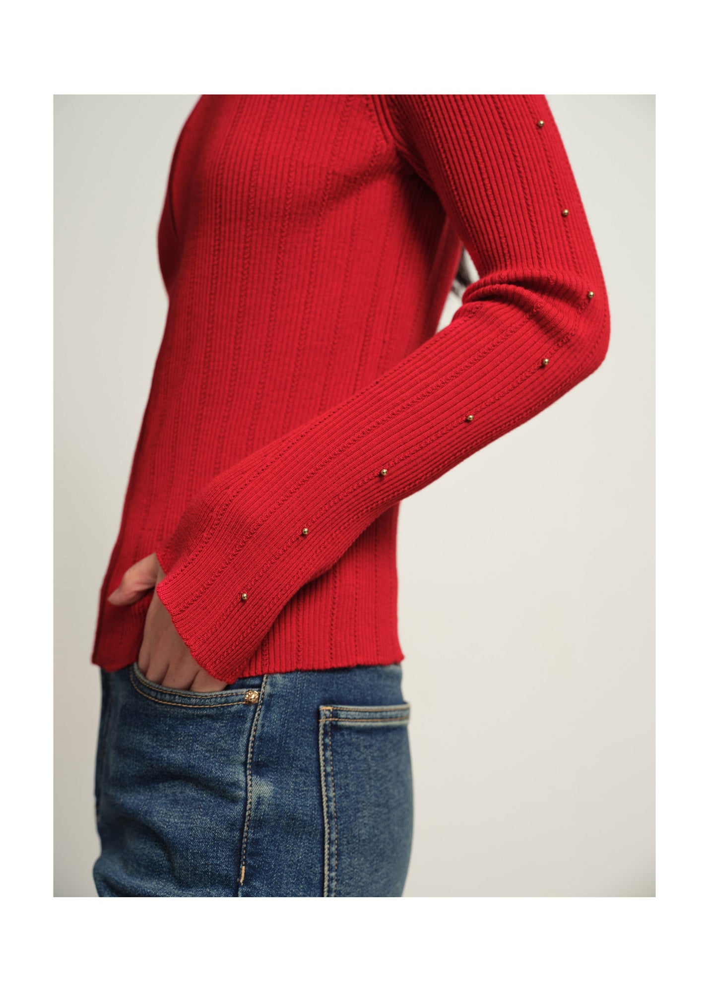 Knit Sweater | Red