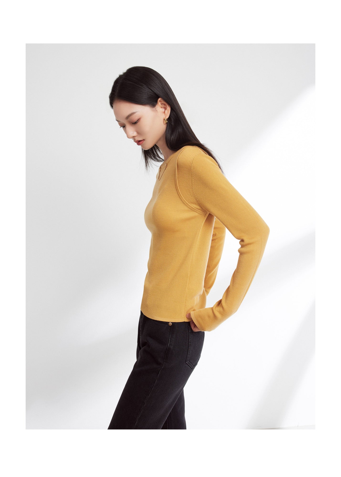 Knitted Top | Yellow