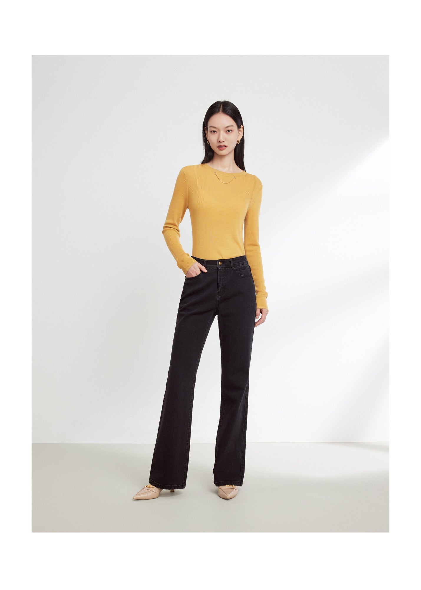 Knitted Top | Yellow