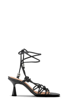 Knots High Heel Sandals | Black