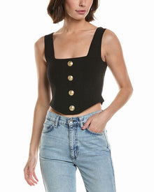 L'AGENCE | Womens | Saga Tank Top | Black/Gold
