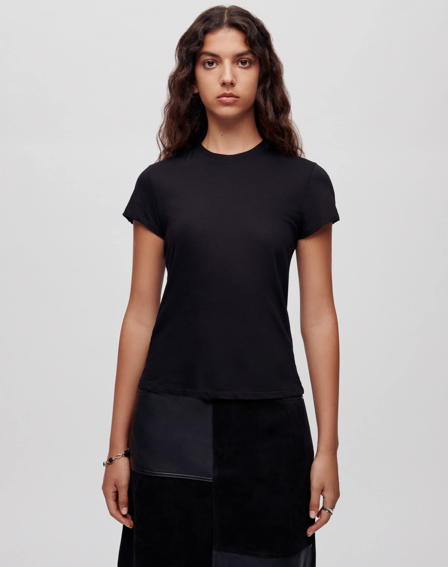 Womens | Hanes Sheer Slim Tee | Black