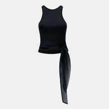 OW Collection Lana Tie Top | Black Caviar