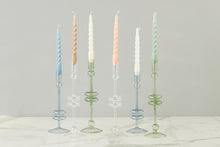 Lacquered Twisted Taper Candles | Sage | Set of 6