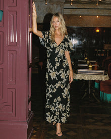 Floral chiffon maxi dress