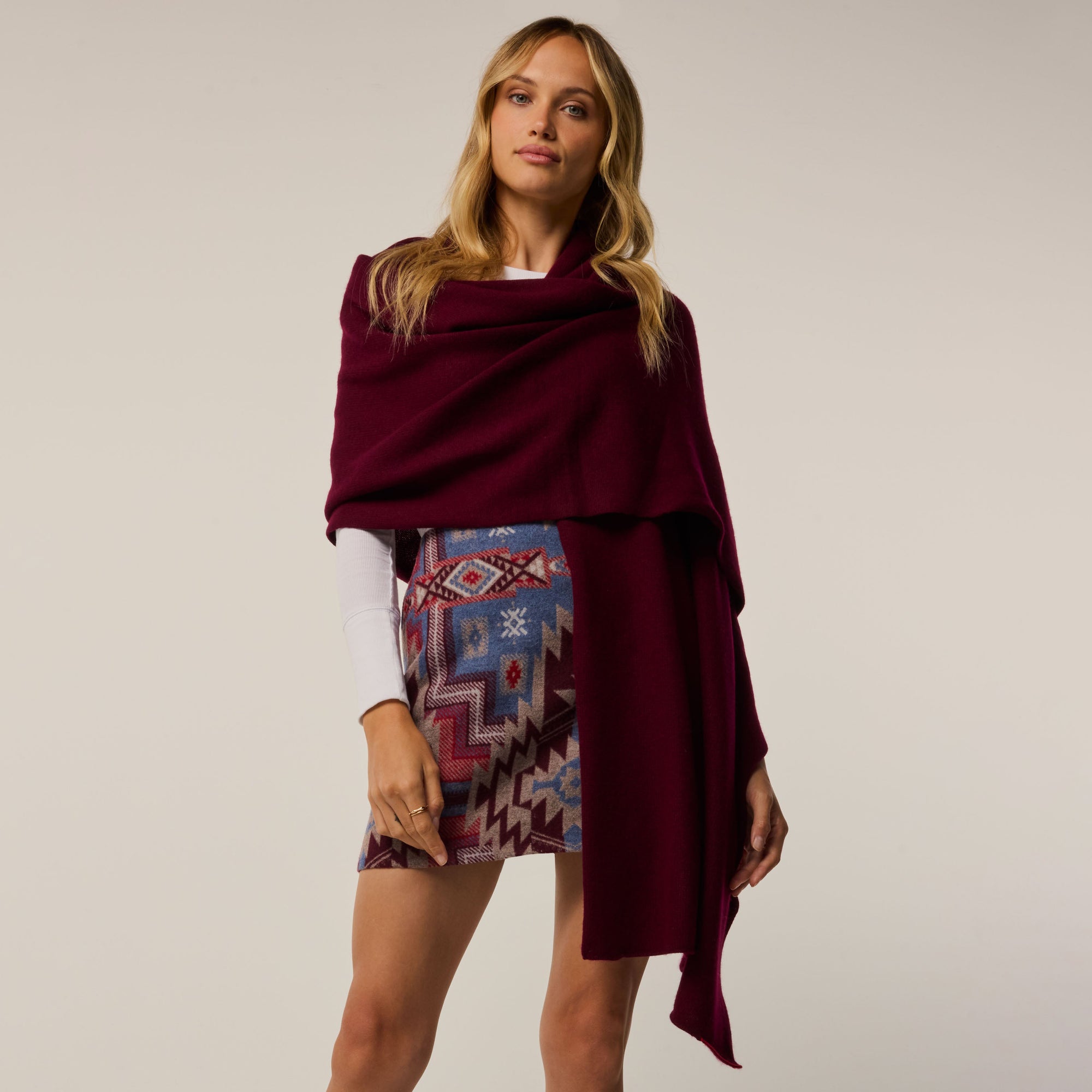 Women | Wool Cashmere Scarf | Chablis