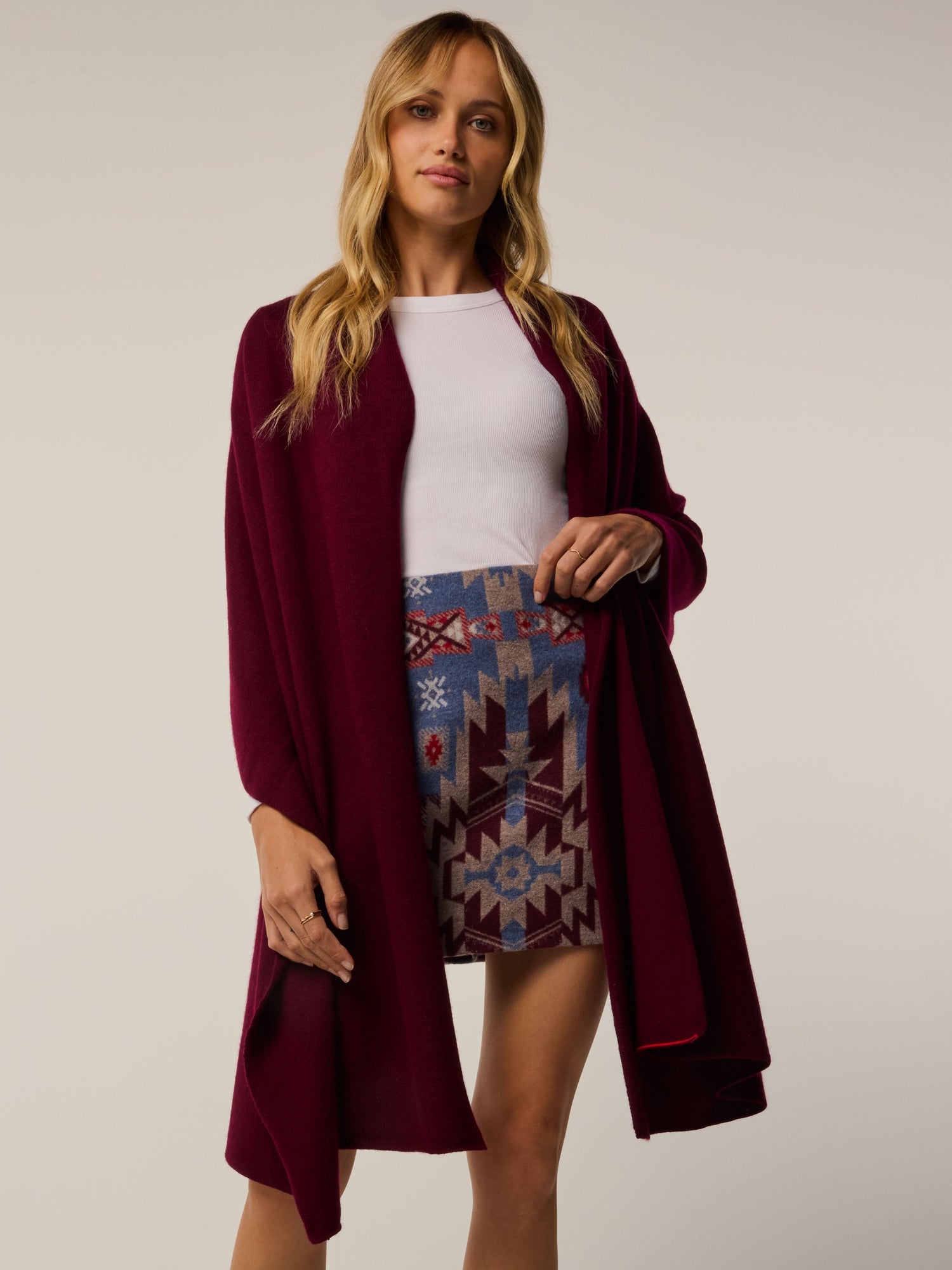 Women | Wool Cashmere Scarf | Chablis