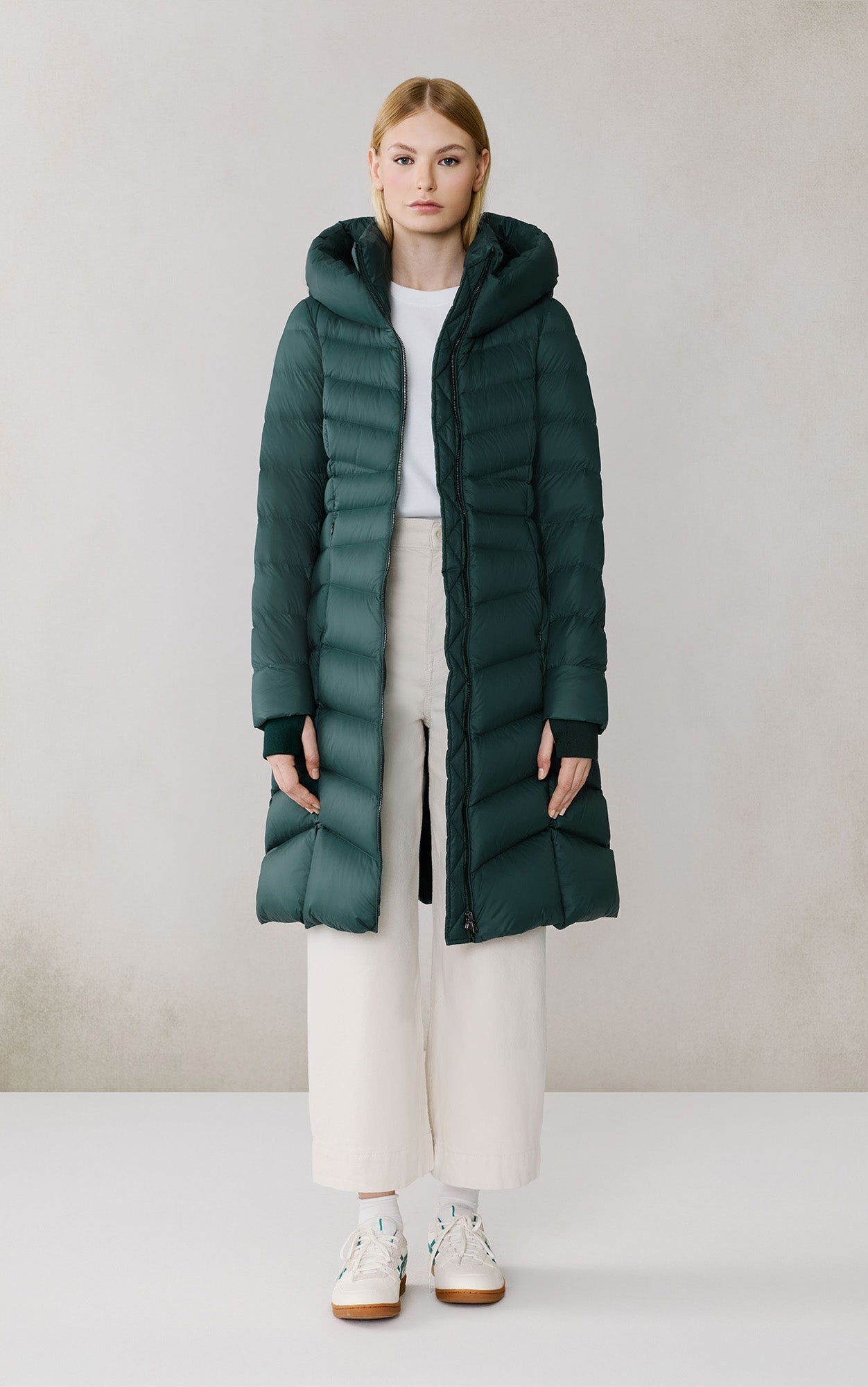 Lita-U Midi Down Coat | Midnight Forest