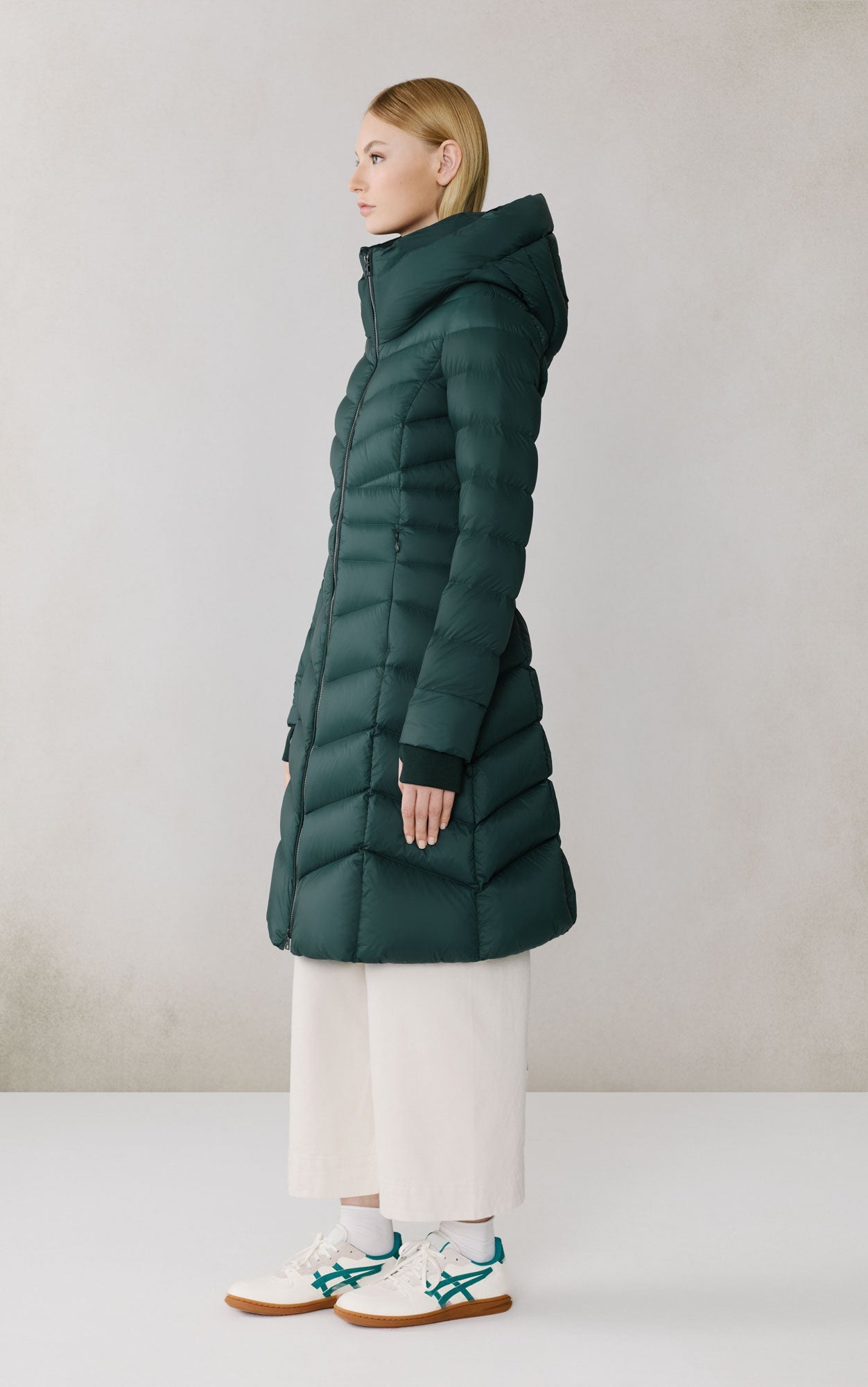 Lita-U Midi Down Coat | Midnight Forest