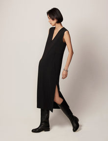 Women | V-Neck Sheath Dress | Black