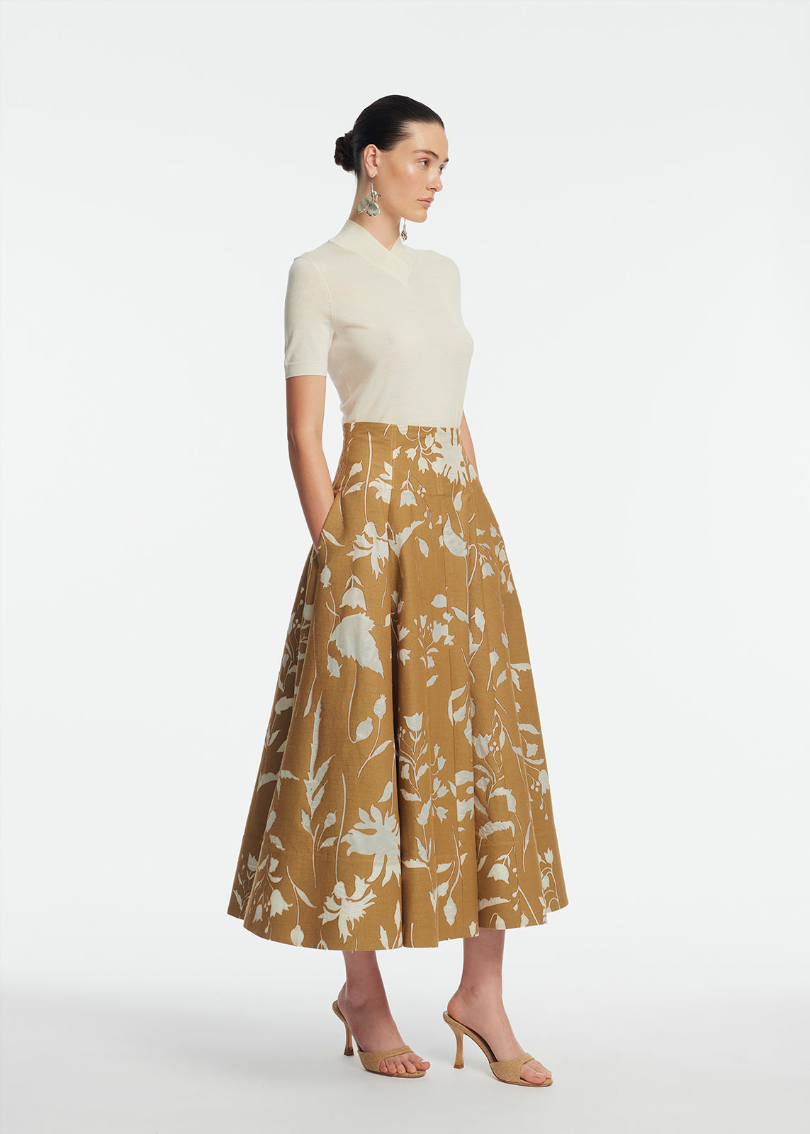 Merino Silk Knit T-Shirt | Cream