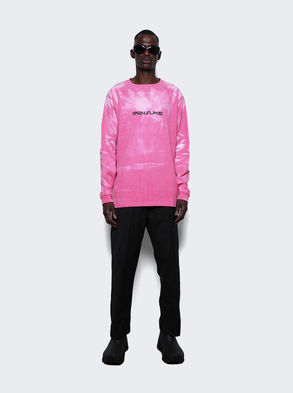RENSUKE TOKYO | Long Sleeve Loose Fitting Tee Pastel | Pink