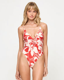 Piper One Piece Swimsuit | Hibiscus Bloom