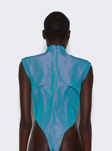 Women | LaQuan Smith | Utility Lace-up Bodysuit | Aqua