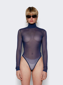 Women | LaQuan Smith | Mock Neck Bodysuit With Open Back Navy | Blue