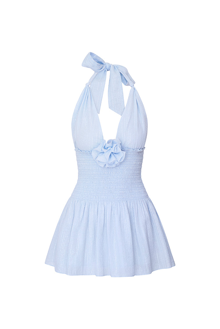 Luisetta Halter Mini Dress | Moonstone