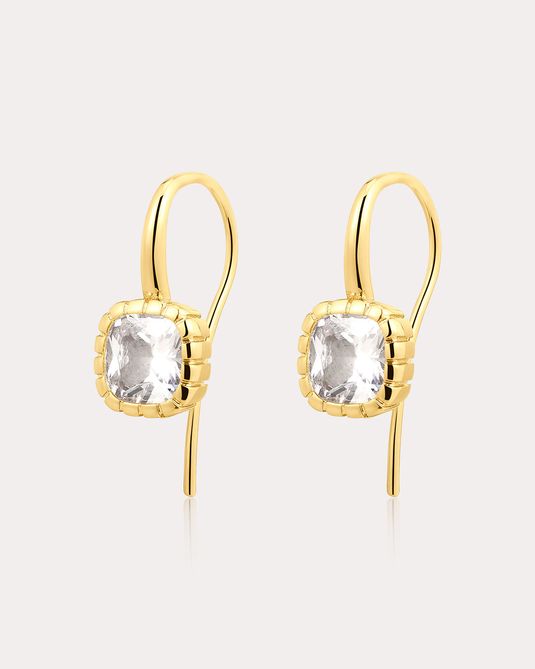 The Classique Cushion Hook Earrings | Gold