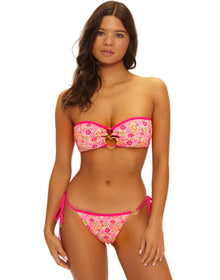 Ella Bandeau Top | Neon Floral