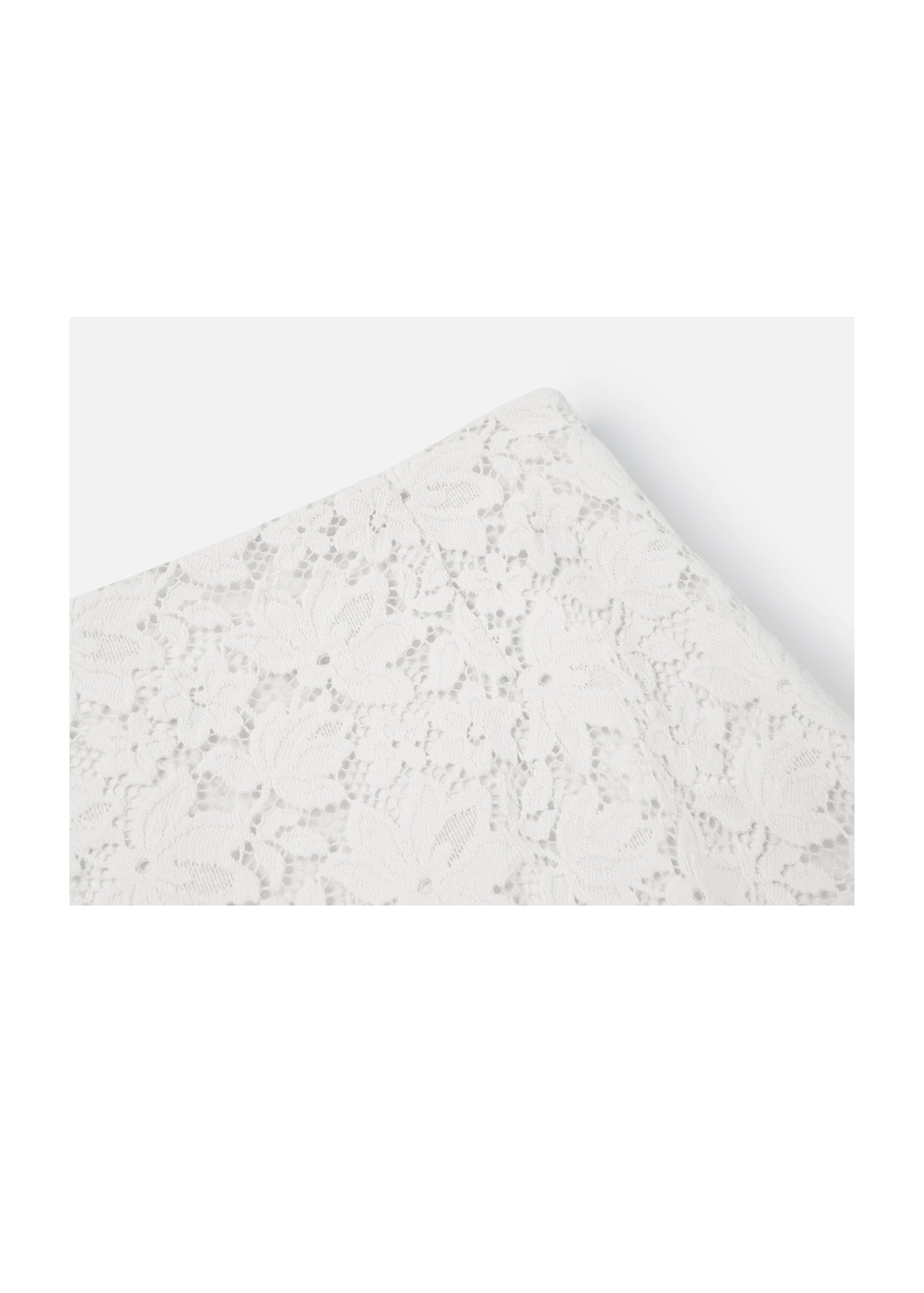 Lace Midi Skirt | White
