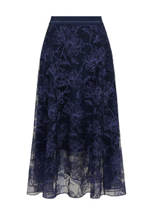 Lace Skirt | Navy