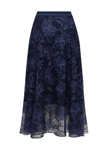 Lace Skirt | Navy