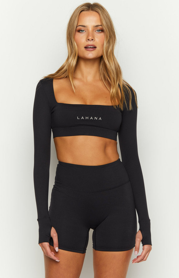 Lahana Chi Chi Long Sleeve Top | Black