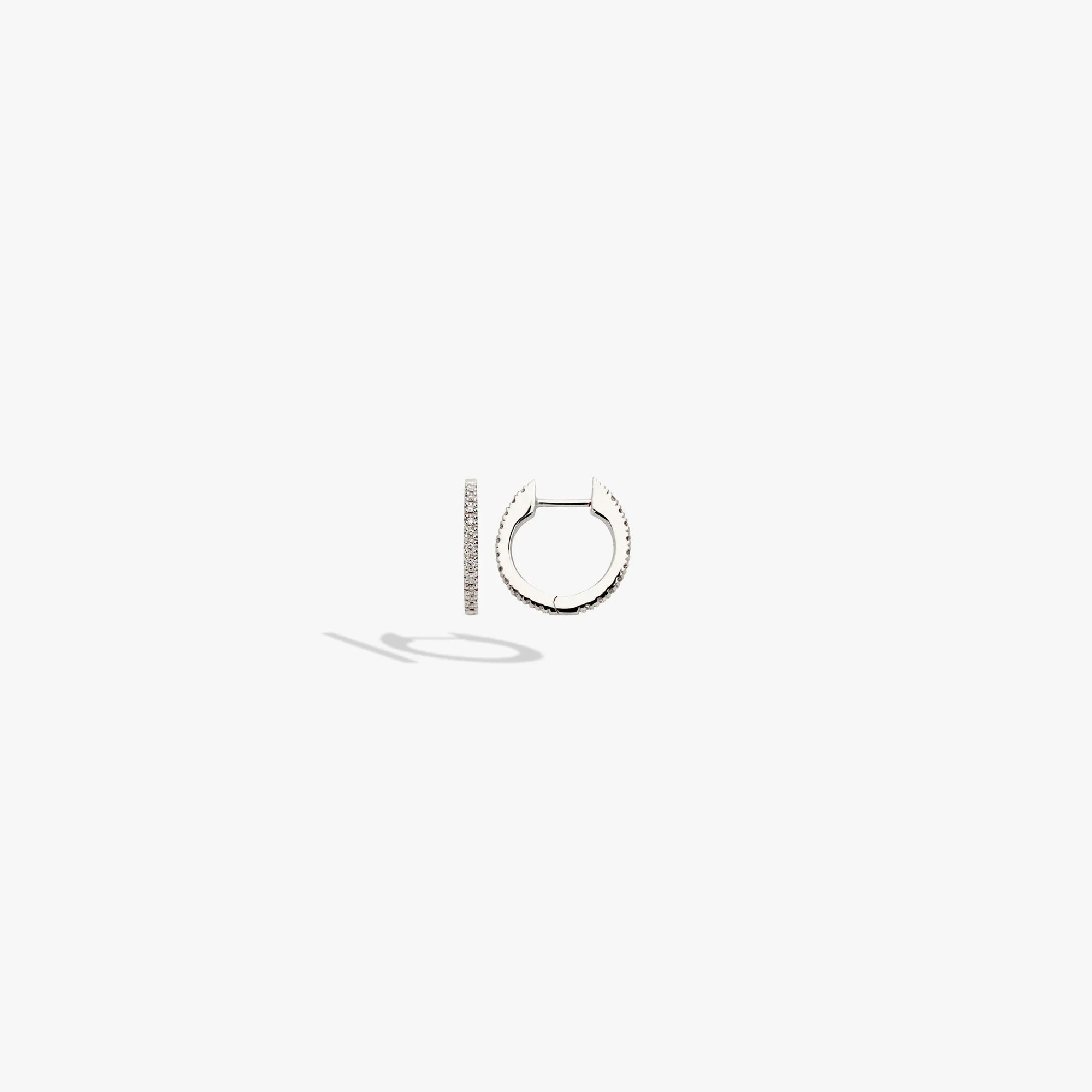 Awe Inspired Earrings 925 Sterling Silver / Pair Diamond Huggie Earrings