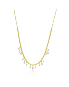 Layering Disc Snake Chain | 14K Two Tone Gold