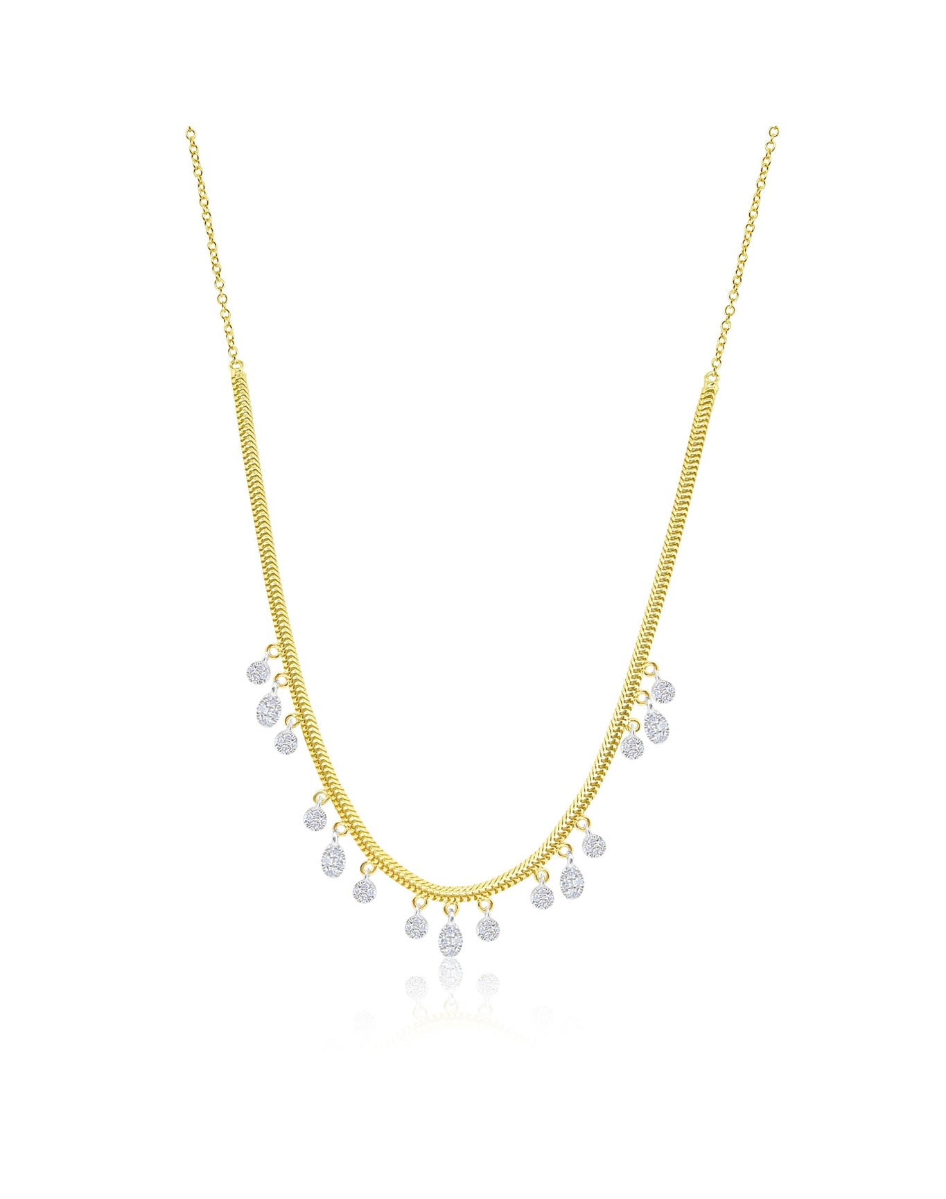 Layering Disc Snake Chain | 14K Two Tone Gold