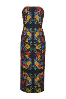 Leah Dress | Flora Scarf Black