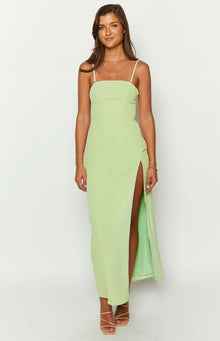 Lenora Strapless Maxi Dress | Green