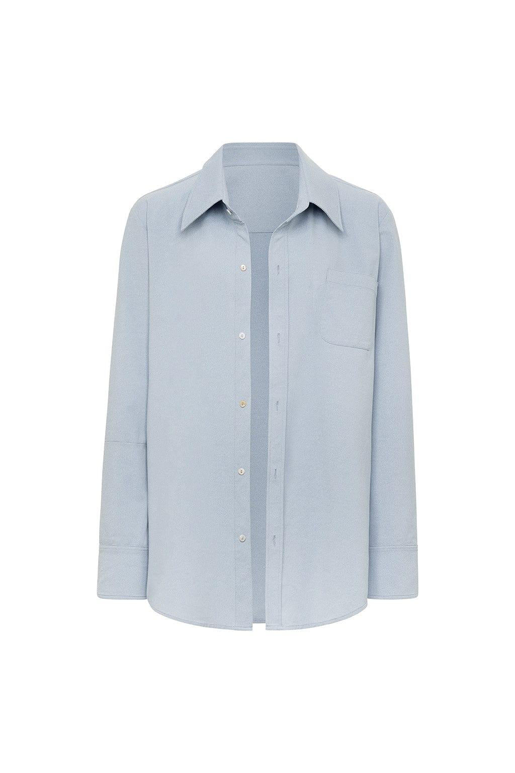 Long Sleeve Button Down Shirt | Light Denim