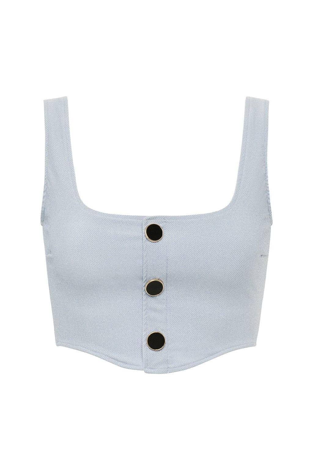 Madison Variation Top | Light Denim