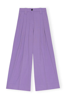 Light High Waist Flared Leg Trousers | Purple Haze