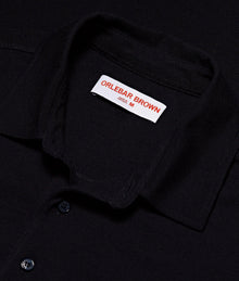 Linwood Tailored Fit Long Sleeve Polo Shirt | Navy