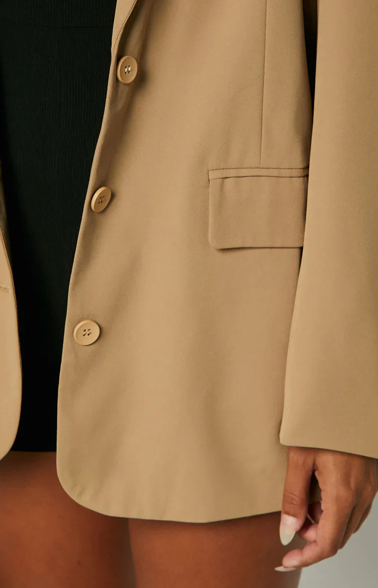 Logan Oversized Blazer | Tan