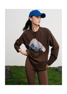 Long-Staple Cotton Sweatshirt | Brown