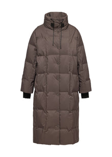 Long Down Coat | Brown