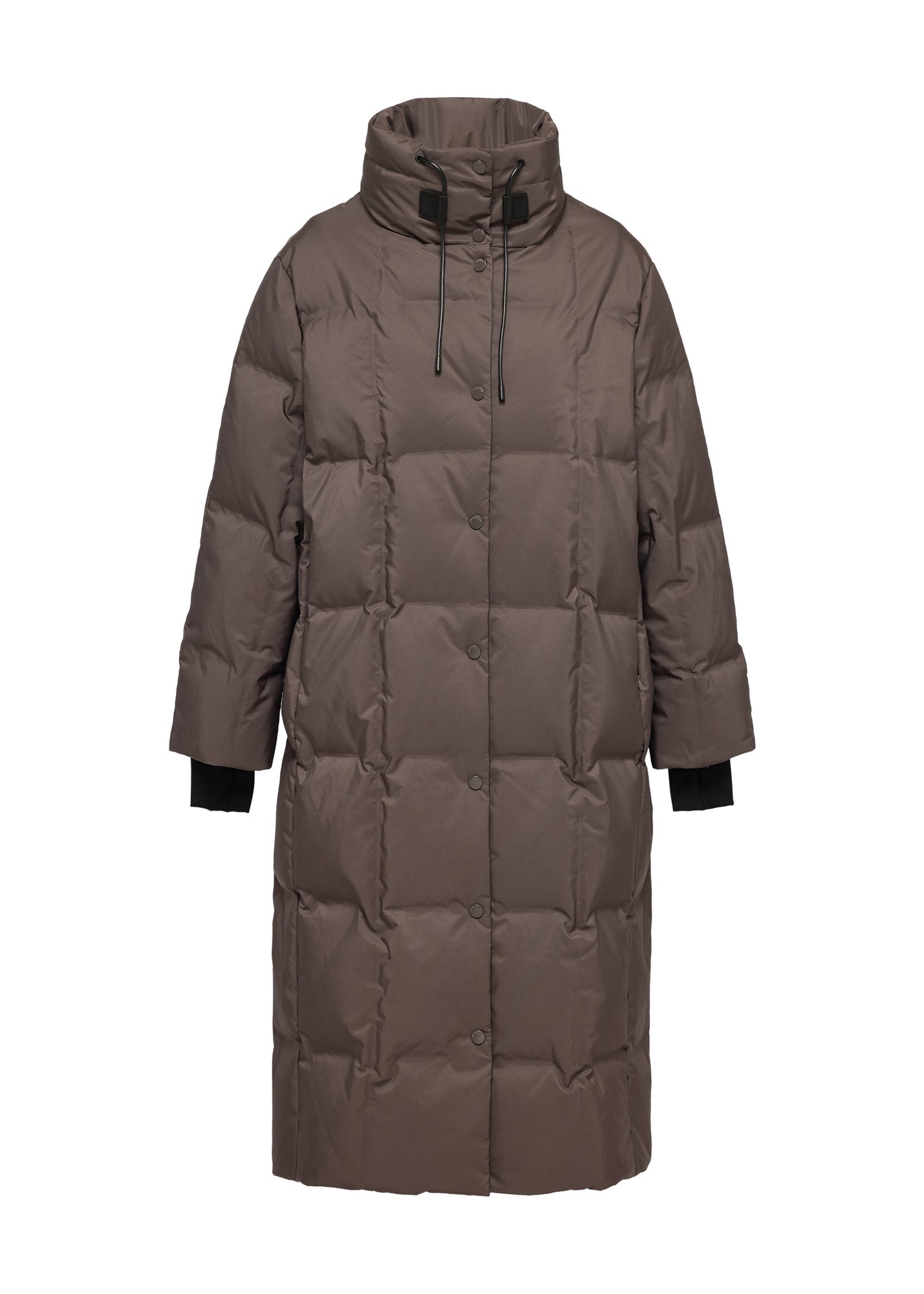 Long Down Coat | Brown