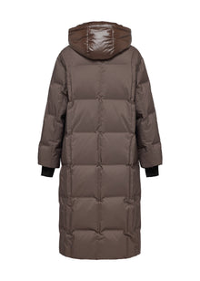 Long Down Coat | Brown