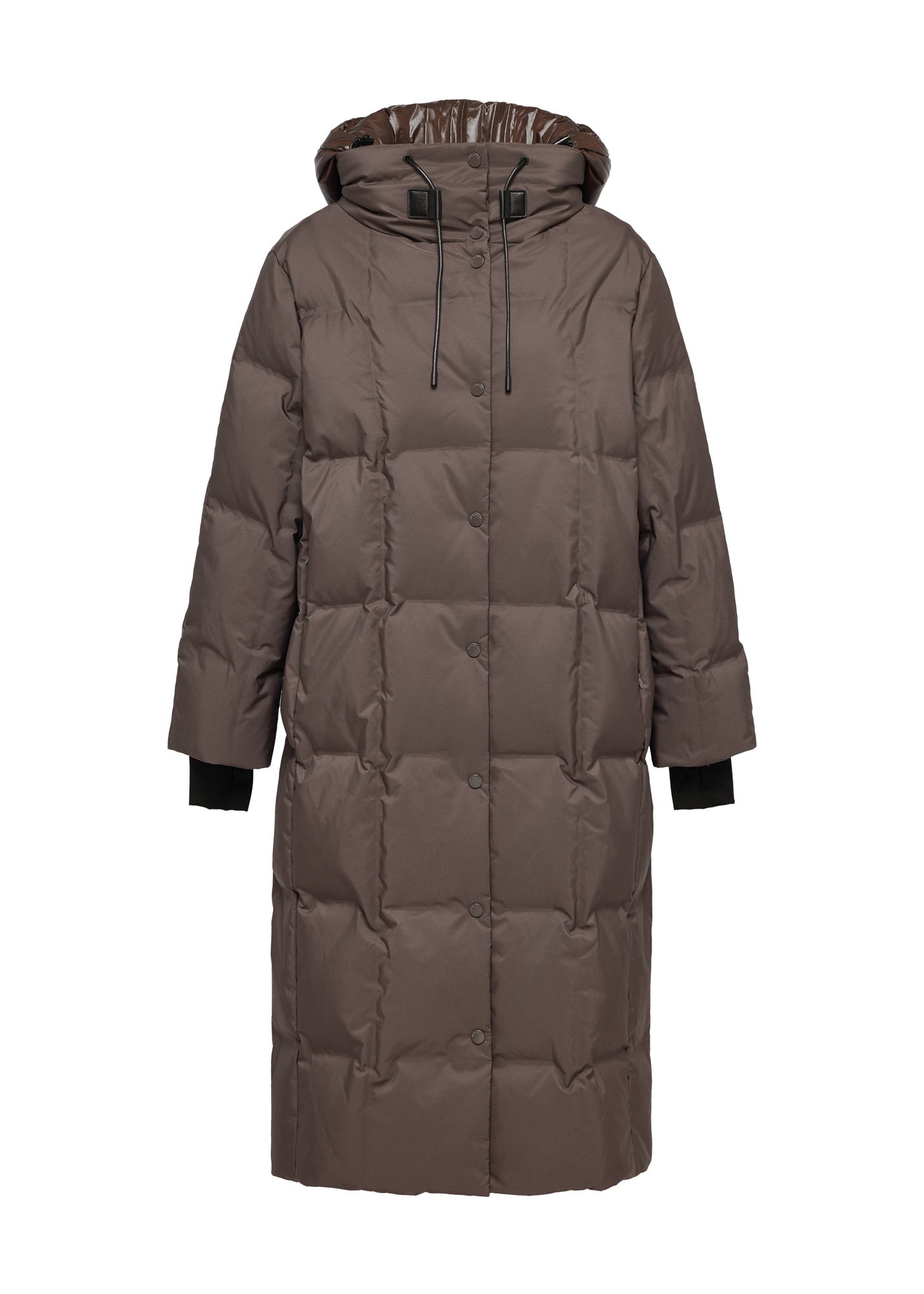 Long Down Coat | Brown