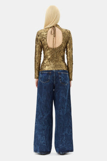 Long sleeve Blouse | Gold