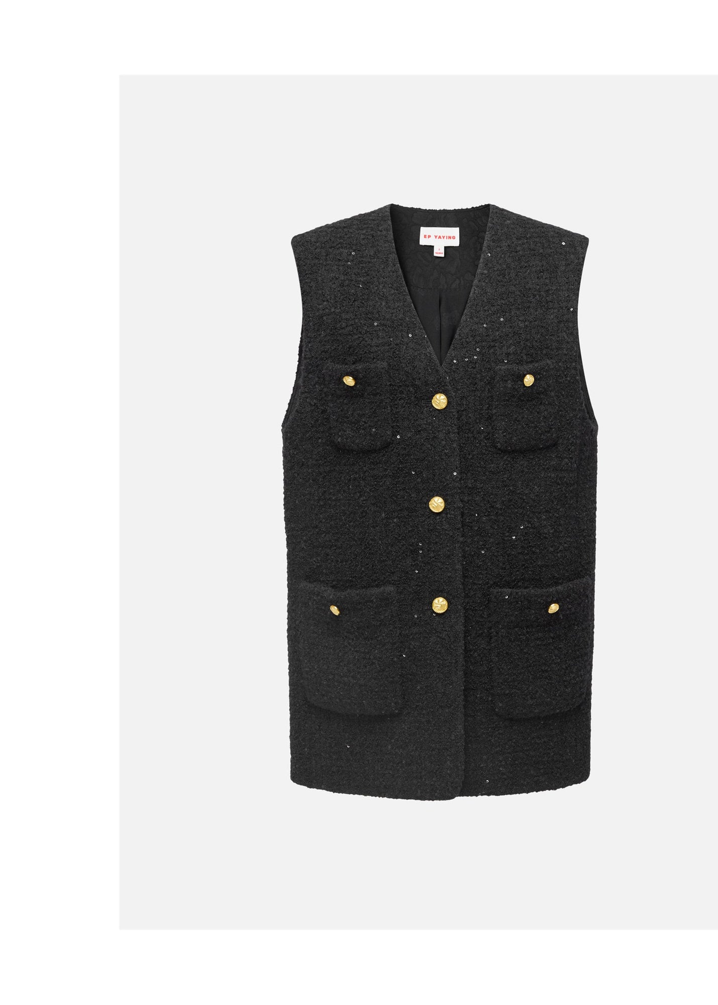 Loose Straight-Cut Vest | Black