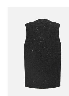 Loose Straight-Cut Vest | Black