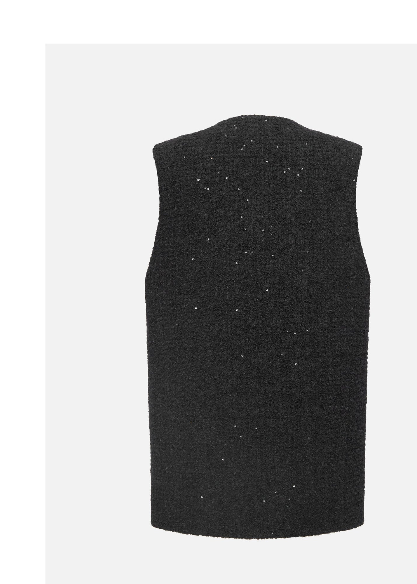 Loose Straight-Cut Vest | Black